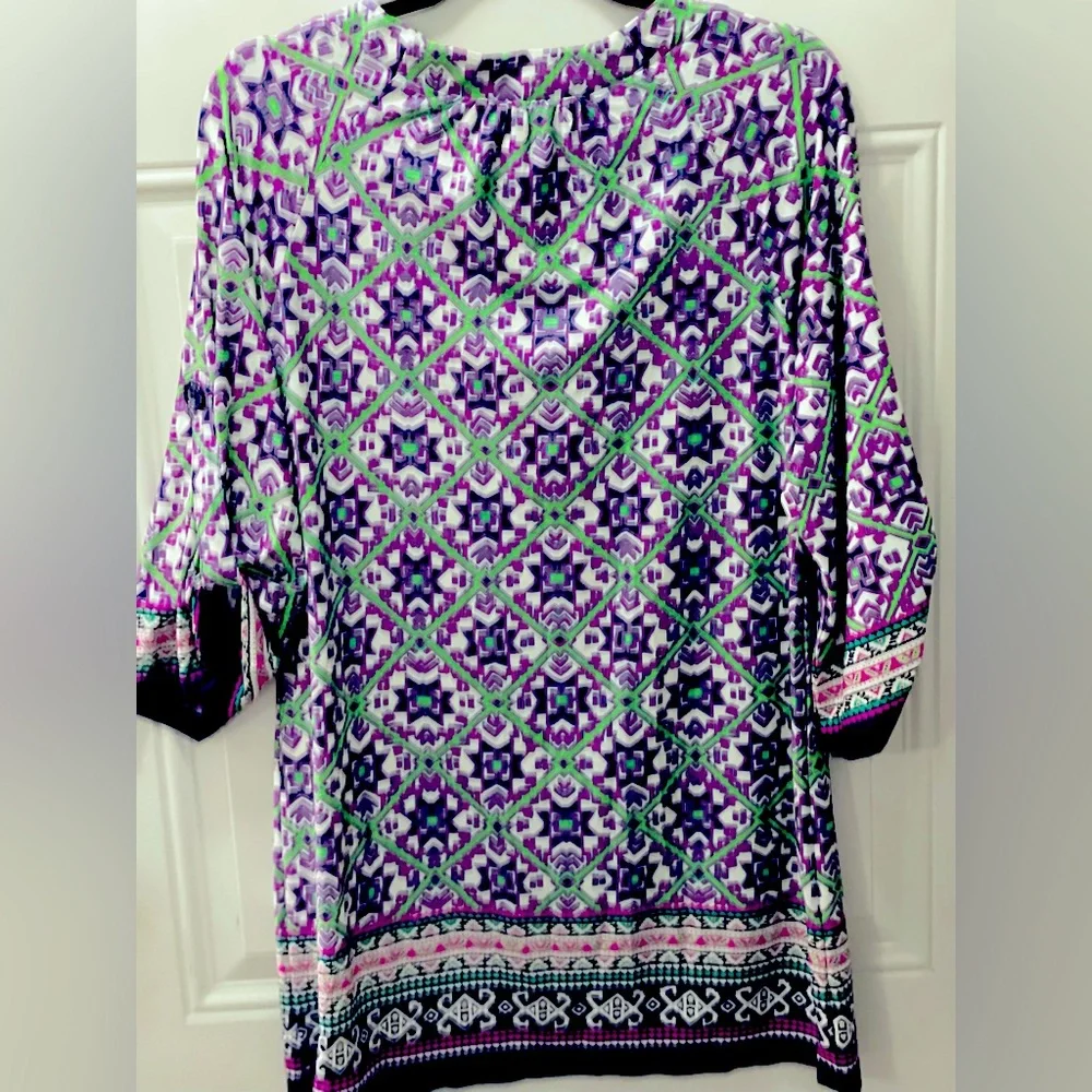 $140 NWT Nanette Lepore MULTI PURPLE LUXURIOUSLY SOFT SWIMSUIT COVER UP DRESS - Picture 3 of 13